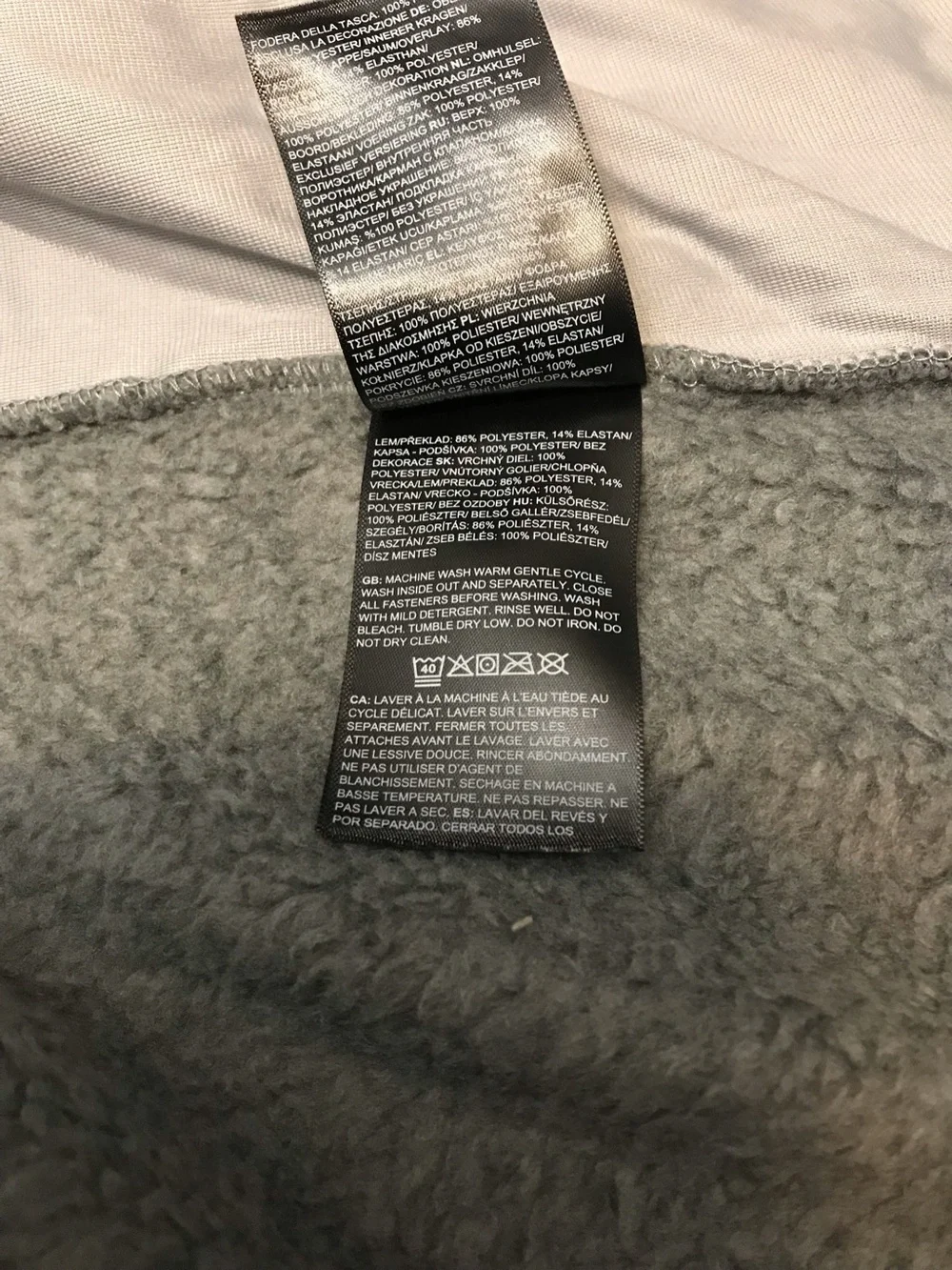 The North Face Men's Gray Two-Tone Fleece Snap Jacket